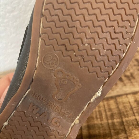 marine wag kids shoes loafers Size 23 US 7 Blue  Leather Hook Loop Dress - Picture 10 of 10